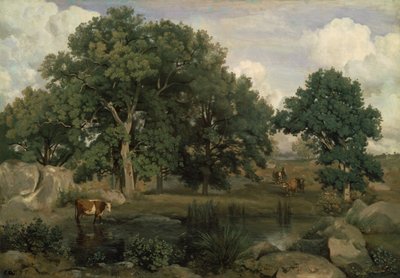 フォンテーヌブローの森 作： Jean Baptiste Camille Corot